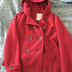 Red peacoat